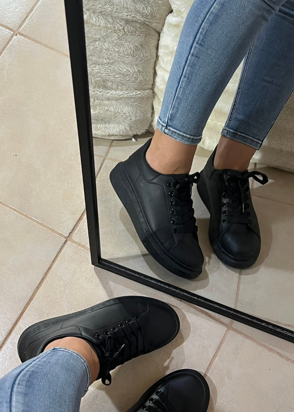 Sneakers Δίπατα Μαύρα