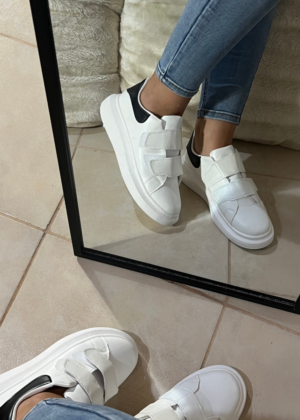Sneakers Λευκά με Scratch