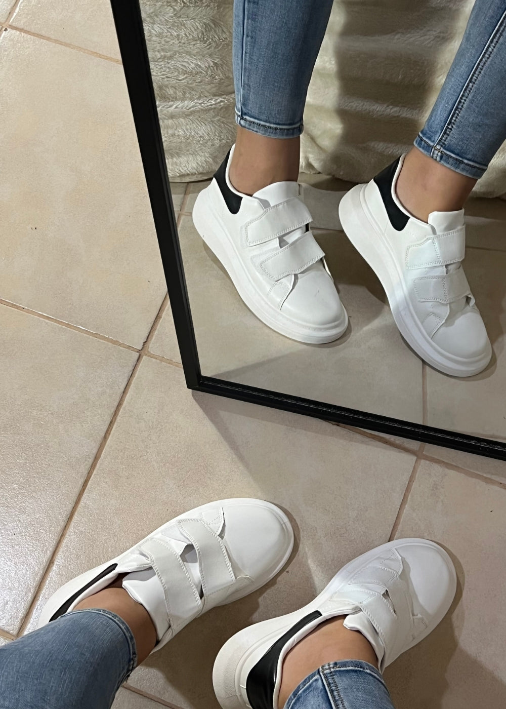 Sneakers Λευκά με Scratch