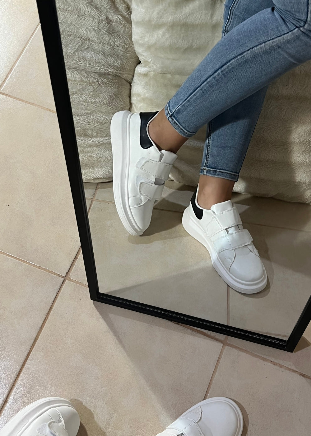 Sneakers Λευκά με Scratch