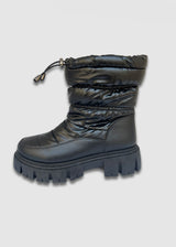 Μποτάκια Με Τρακτερωτή Σόλα Μαύρα