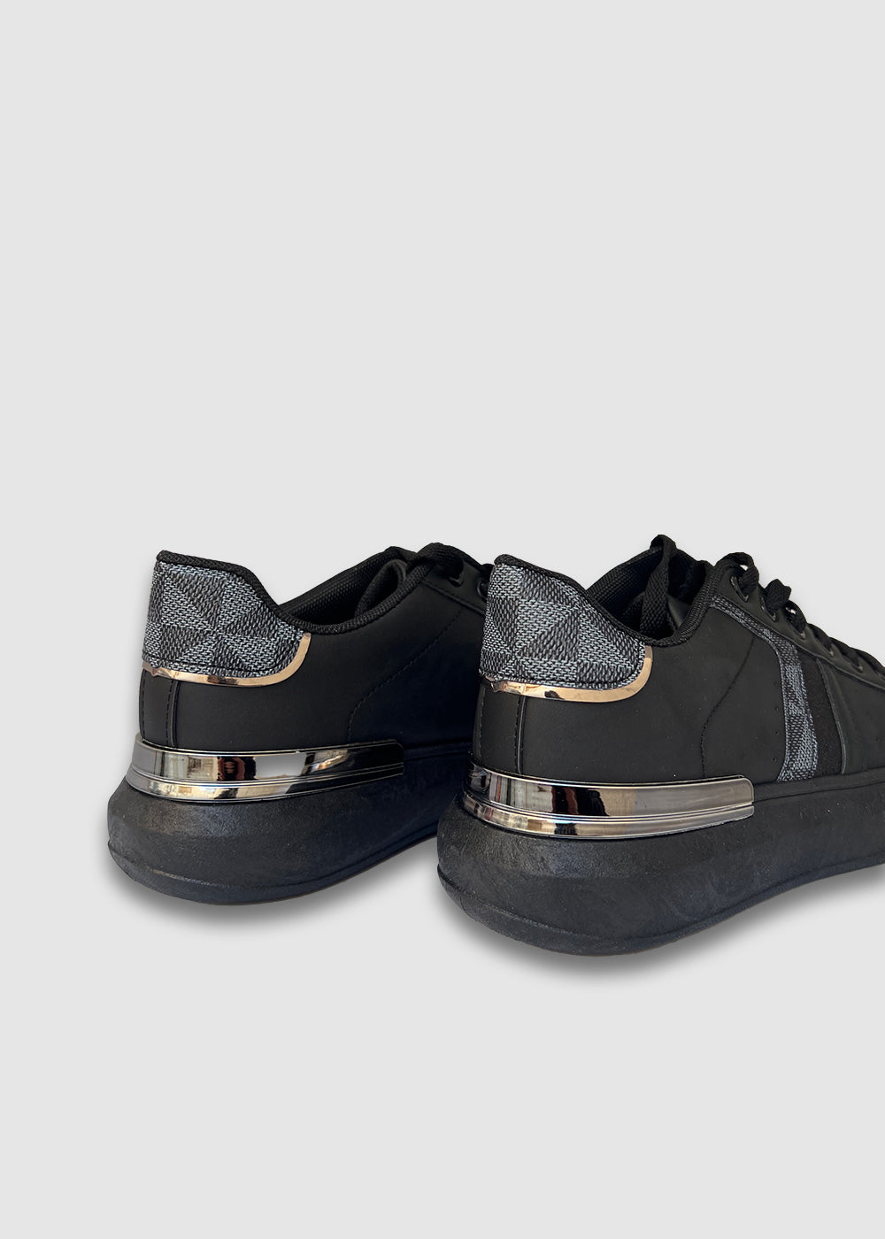 Sneakers Δίσολα Με Στρας Μαύρα