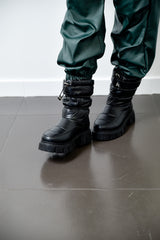 Μποτάκια Με Τρακτερωτή Σόλα Μαύρα