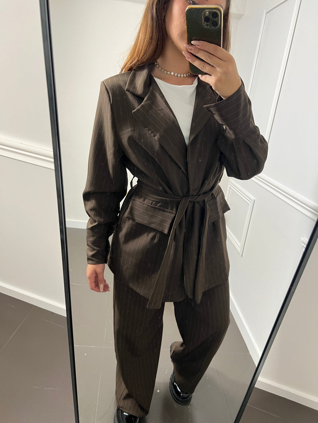Κοστούμι oversize με ρίγες