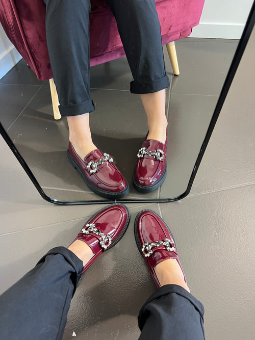 Loafers Λουστρίνι μπορντό