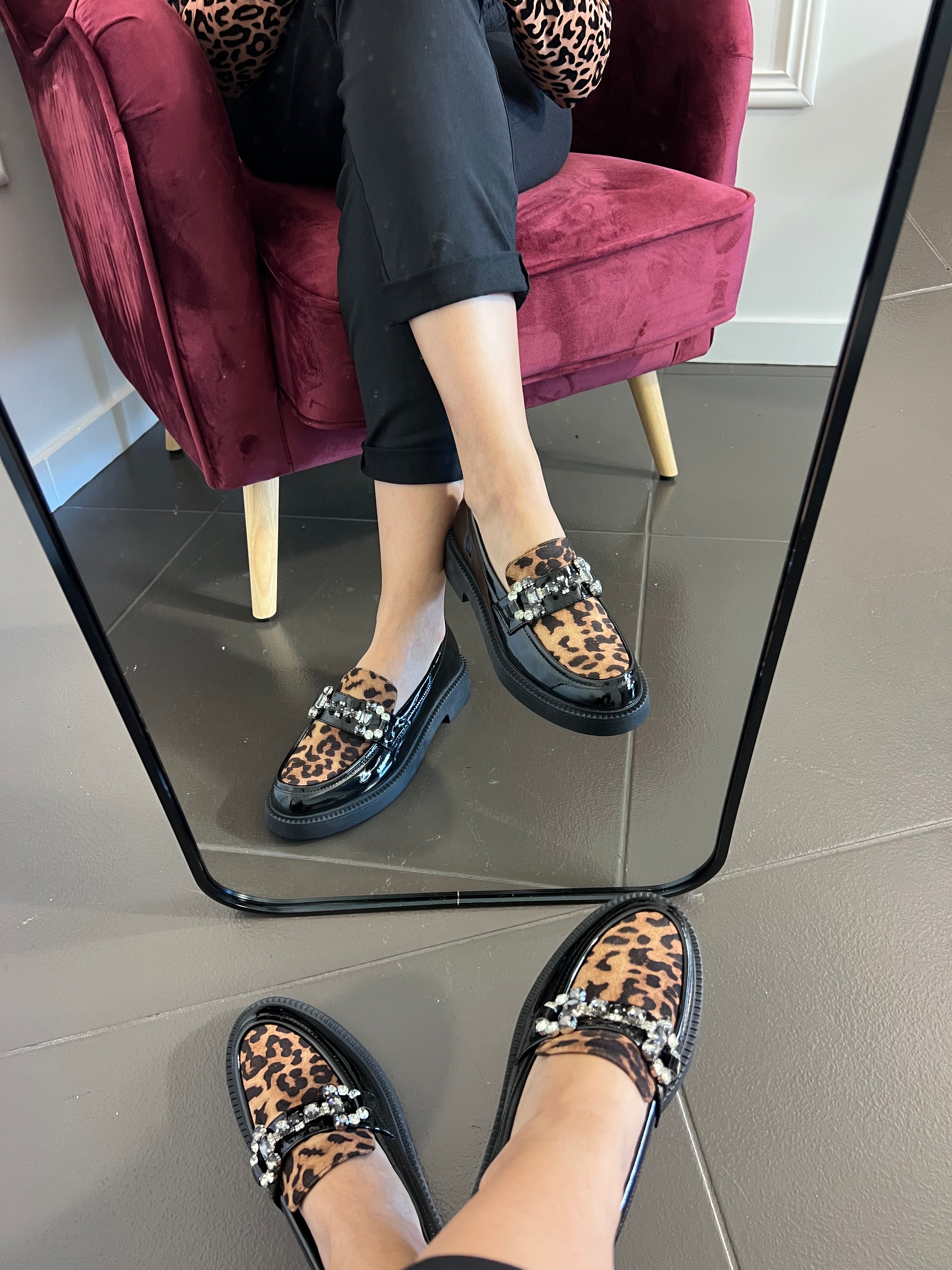Loafers Λουστρίνι Animal print