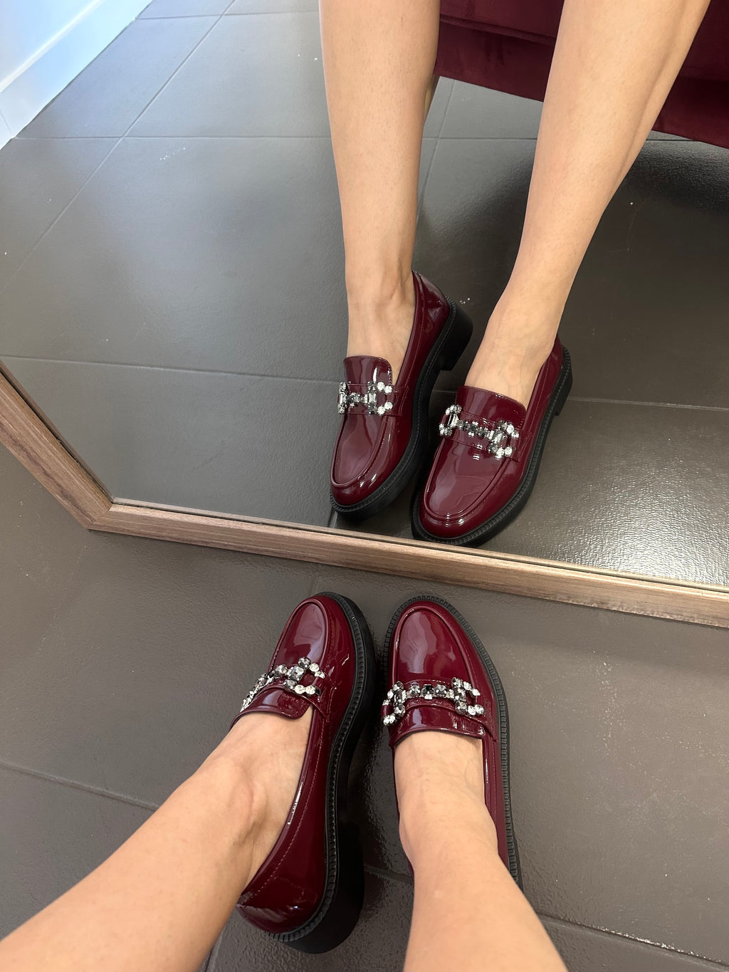 Loafers Λουστρίνι μπορντό