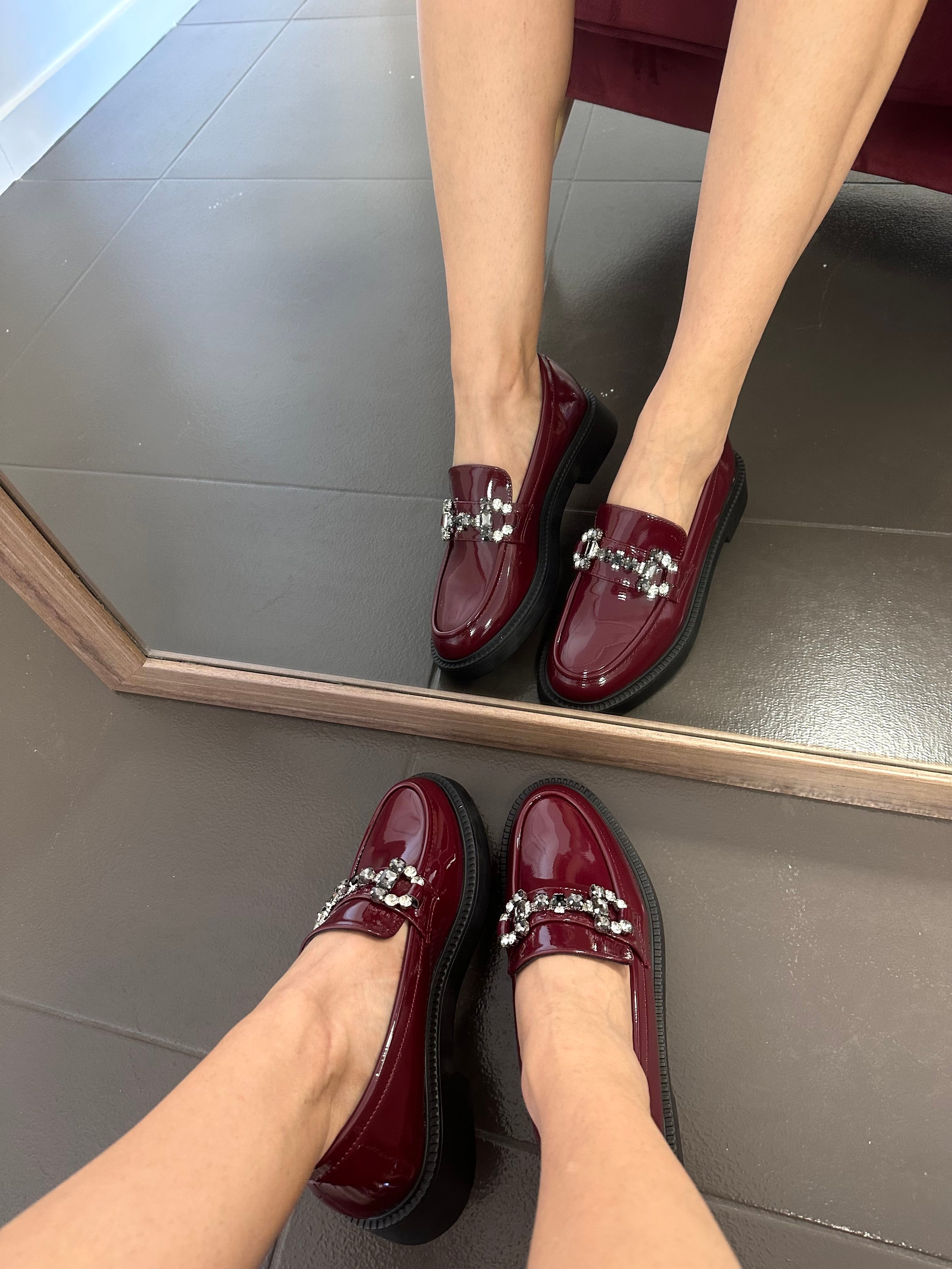 Loafers Λουστρίνι μπορντό
