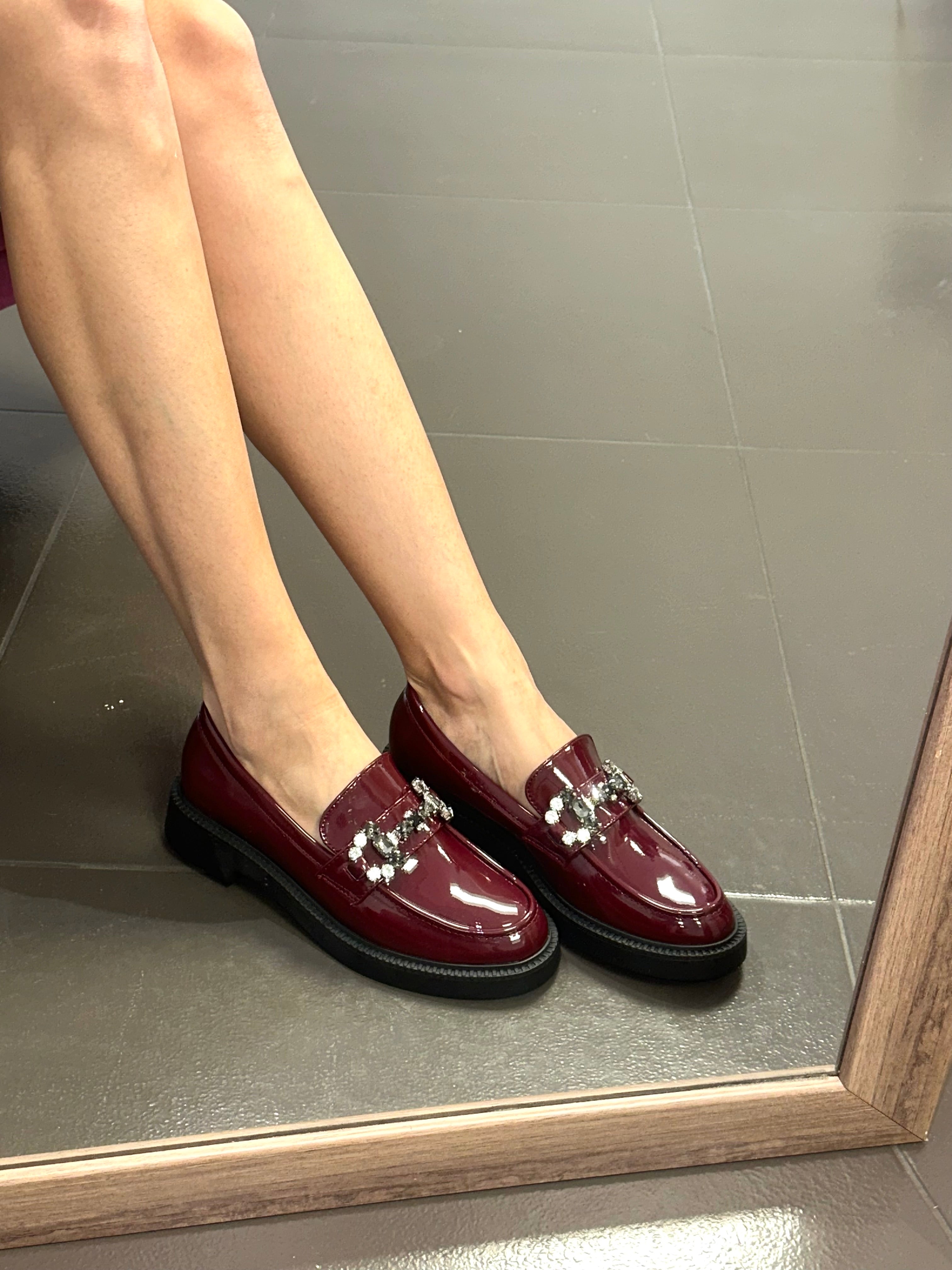 Loafers Λουστρίνι μπορντό