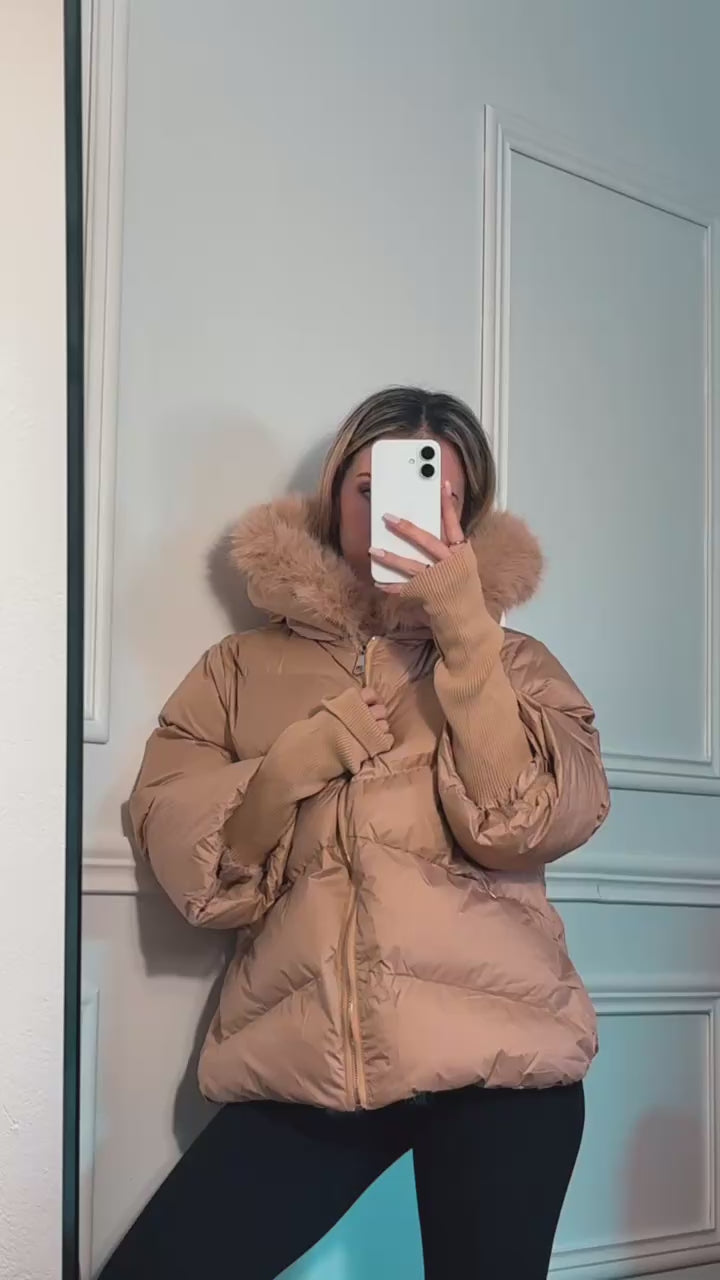 Μπουφάν με εσωτερική γούνα