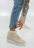 Sneakers Μποτάκια Total Beige