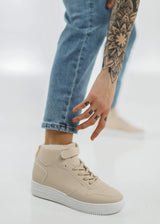 Sneakers Μποτάκια Total Beige