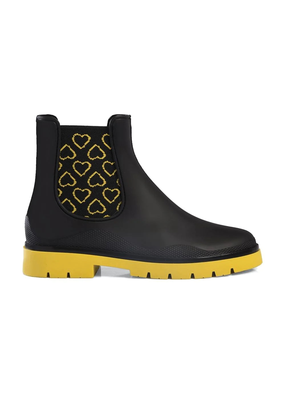 Rain Boots Black - Heart by Ateneo